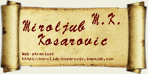 Miroljub Košarović vizit kartica